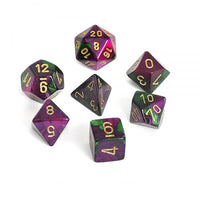 Gemini Polyhedral Green-Purple/Gold Dice Set (7)