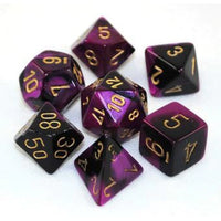 Gemini Polyhedral Black-Purple/Gold 7-Die Set