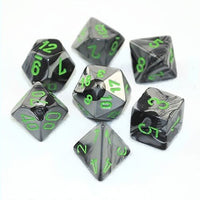 Gemini Polyhedral Black-Grey/Green 7-Die Set