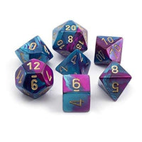Gemini Polyhedral Purple-Teal/Gold Dice Set (7)