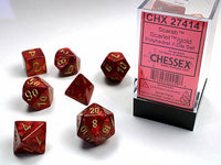 Scarab Polyhedral Scarlet/ Gold Dice Set (7) CHX27414