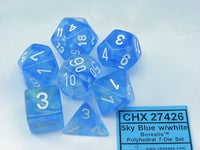 Borealis Polyhedral Sky Blue/White 7-Die Set