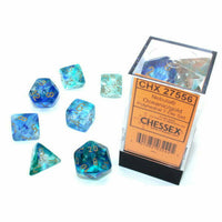 Nebula Polyhedral Oceanic/Gold Luminary Dice Set (7) CHX27556