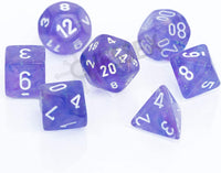 Borealis Polyhedral Purple/ White Luminary 7-Die Set