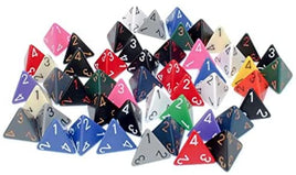 Opaque: Assorted D4 Dice (Sold Individually)