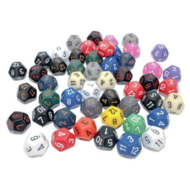 Opaque: Assorted D12 Dice (Sold Individual)