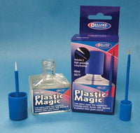 Plastic Magic Thin Plastic Cement with 2 Brushes - 1 Second Cement -- 1.4oz 40mL