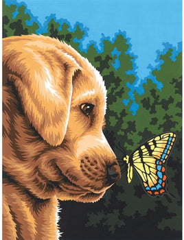 Newfound Friends (Dog & Butterfly) by Number (8"x10")