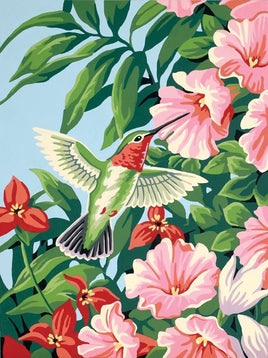 Hummingbird & Fuchsia Flowers Paint by Number (9"x12")