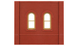 Dock Level Wall Sections with Arched Windows Kit HO Scale