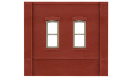 Dock Level Wall Sections with Rectangular Windows Kit HO Scale
