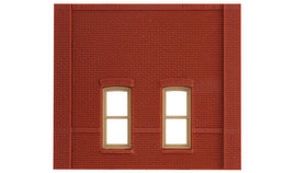 Street Level Wall Sections with Rectangular Windows Kit HO Scale