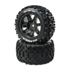 Six Pack X Belted Mounted Tires, 24mm Black
