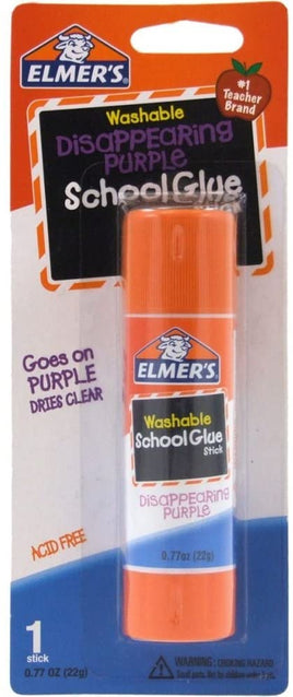 Washable Disappearing Purple School Glue Stick