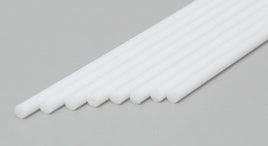 .047" 3/64 Rod White Styrene Plastic (Pack of 10)