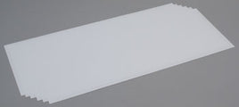 .015x8x21" Plain Sheet White Styrene Plastic (Pack of 6)