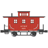Old-Time Wood Bobber Caboose Atchison, Topeka & Santa Fe #25