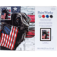 Patriotic Dog Paint by Number (11" x 14")