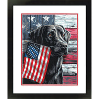 Patriotic Dog Paint by Number (11" x 14")
