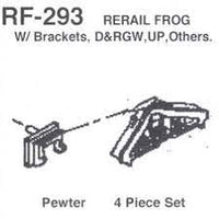 Re-Rail Frog with Brackets for D&RGW UP