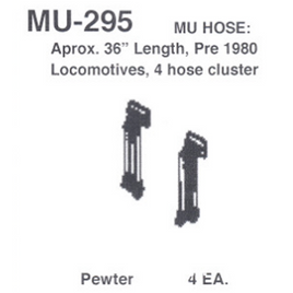 36" MU 4 Hose Cluster for Pre-1980 Locomotives