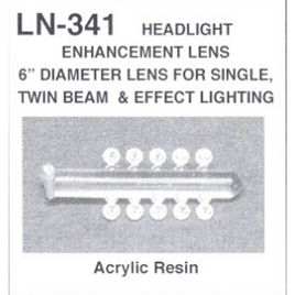 Headlight Enhancement Lenses Clear 6'' for Twin Beam