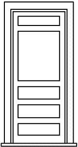 Door with Frame and Window
