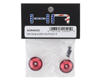 Red Large Wing Buttons Aluminum (2 Pack)
