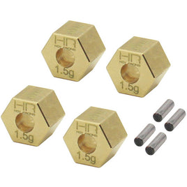 Brass Stock Wheels Hub and 1.5mm wide 7mm hex and TRX4-18 HRATRXM10H15