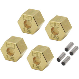Brass Stock Wheels Hub and 1.5mm wide 7mm hex and TRX4-18