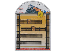 HO Scale Black Iron Fences