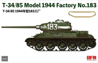 Rye Field Model T-34/85 Model 1944 Factory No.183 (1/35 Scale) Military Model Kit