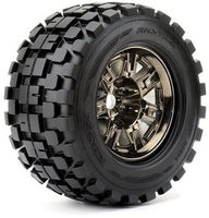 RHYTHM 1/8 Monster Truck Tires (Black Rim)
