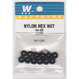 4-40 Nylon Hex Nuts .100 x 1/4" (12 Pack)