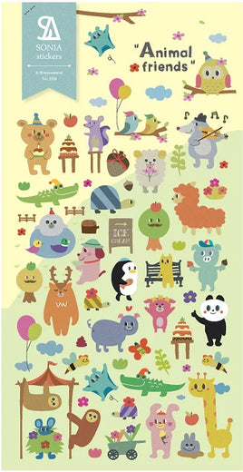 Animal Friends Epoxy Stickers