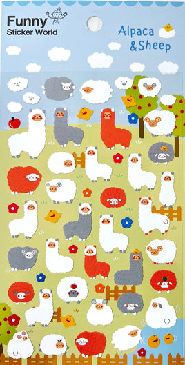 Alpaca & Sheep Flat Stickers