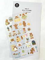 Bear Home Life Flat Stickers