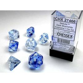 Nebula Polyhedral Dark Blue/White 7-Die Set