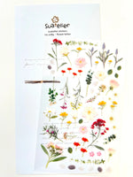Flower Letter Flat Stickers