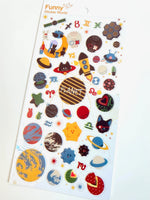 Animal Space Exploration Flat Stickers