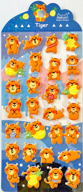 Tiger Puffy Stickers