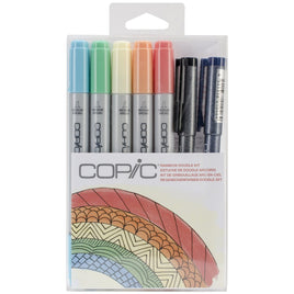 Copic Ciao Markers: 7 Piece Doodle Kit