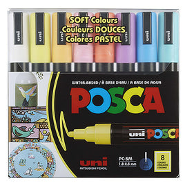 Posca Paint Markers PC-3M Fine Soft Colours Set