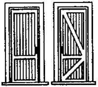 Door With Frame & 2 Tounge And Groove Panels