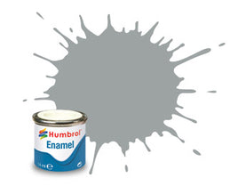 #129 US Gull Grey Satin Enamel Paint 14mL / .45 oz