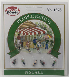 N Scale People Eating