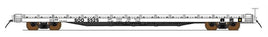 HO Scale - 60' Wood-Deck Flatcar White Trailer-Train - SOO Line