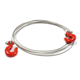 Cable and Hook Set, Red for 1/10 Scale Crawlers