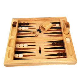 Deluxe Wood Table Top Backgammon