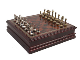 John Hansen Deluxe Heavy Metal Chessmen Wooden Box Set
